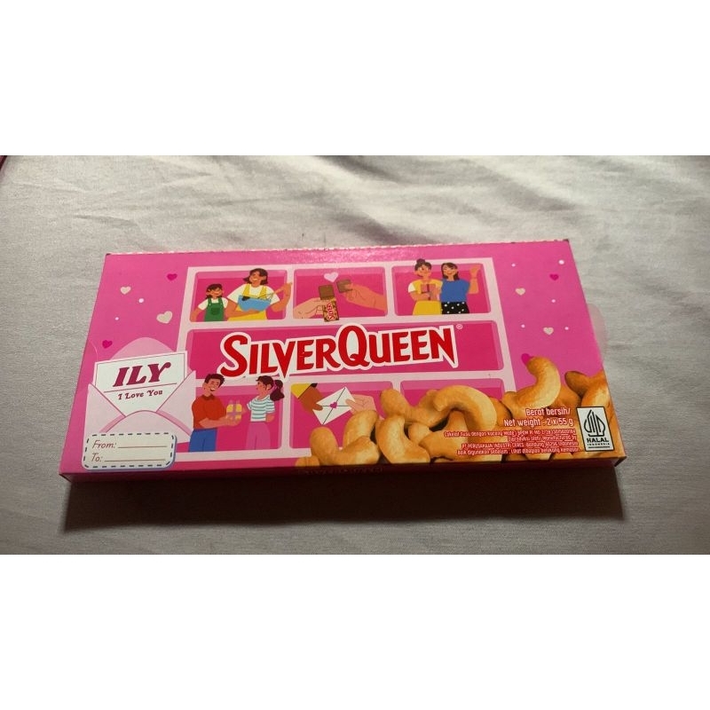 

Silverqueen Cashew Edisi Valentine Buy 1 Get 1 / Coklat Silver Queen 2pc x 58gr Edisi