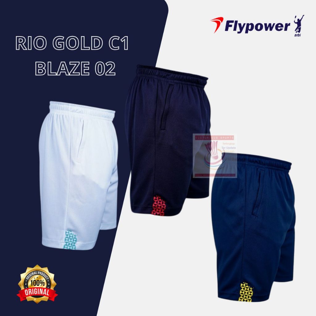 CELANA FLYPOWER BADMINTON BULUTANGKIS RIO GOLD C1 BLAZE 2 ORIGINAL
