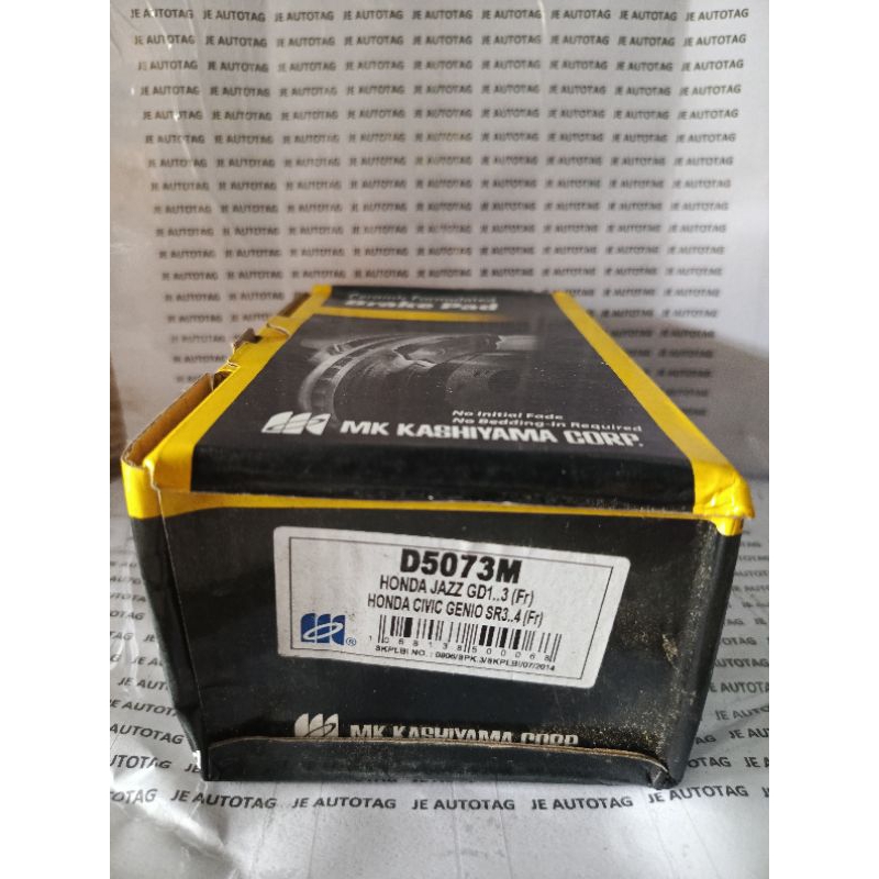 BRAKE PAD DEPAN/KAMPAS REM DEPAN HONDA BRIO 13-18 MK KASHIYAMA