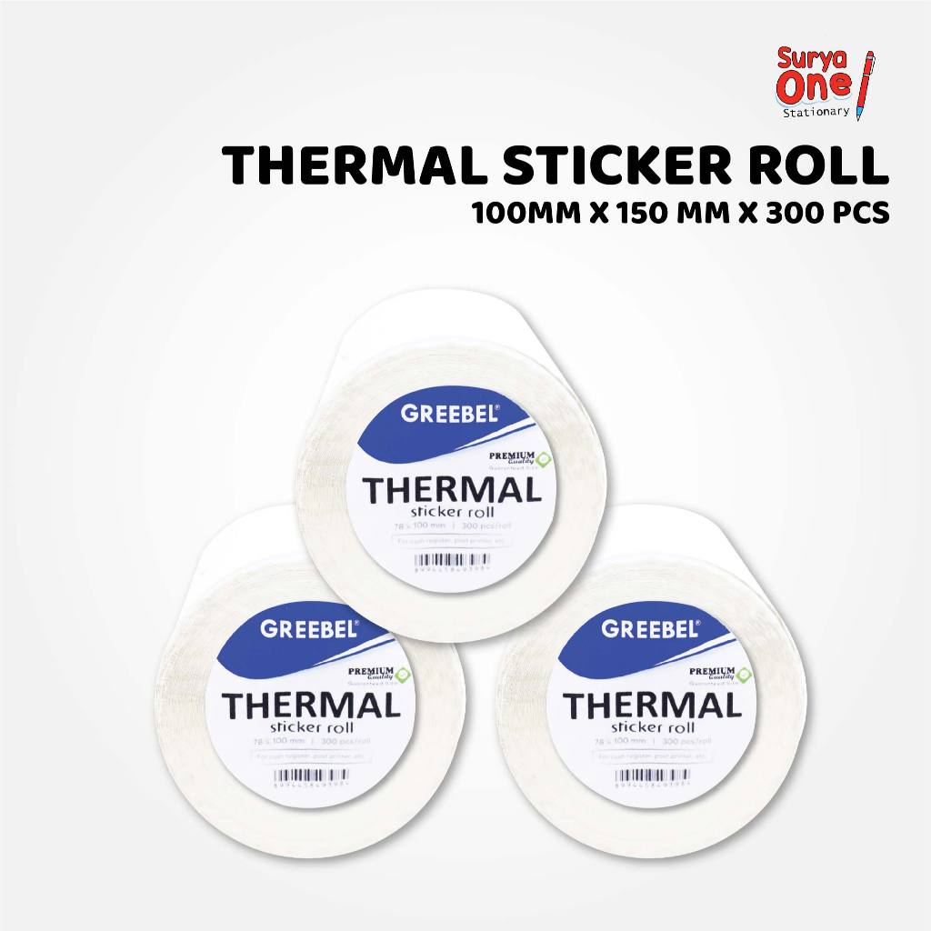 

VEMILO Label Stiker Thermal Roll Isi 300PCS 100x150mm Waterproof / Label Kertas Barcode Greebel