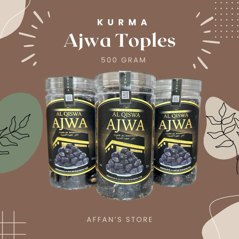 

Kurma Ajwa 500gr Kurma Nabi Ajwa Madinah Oleh-Oleh Haji Umrah Korma Viral