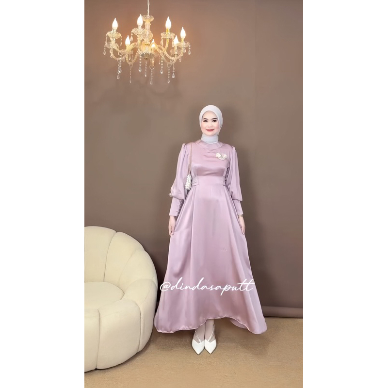 Siena Dress IED Raya Series 2025 | New Dress Maxmara luxury Silk Premium | Dress Kondangan