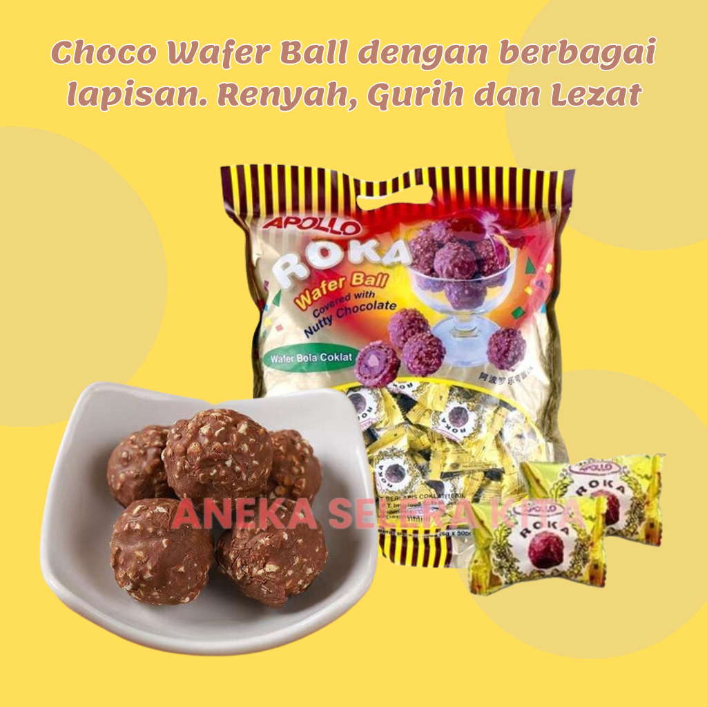 

Apollo Roka Wafer Ball Coklat Halal 300gr