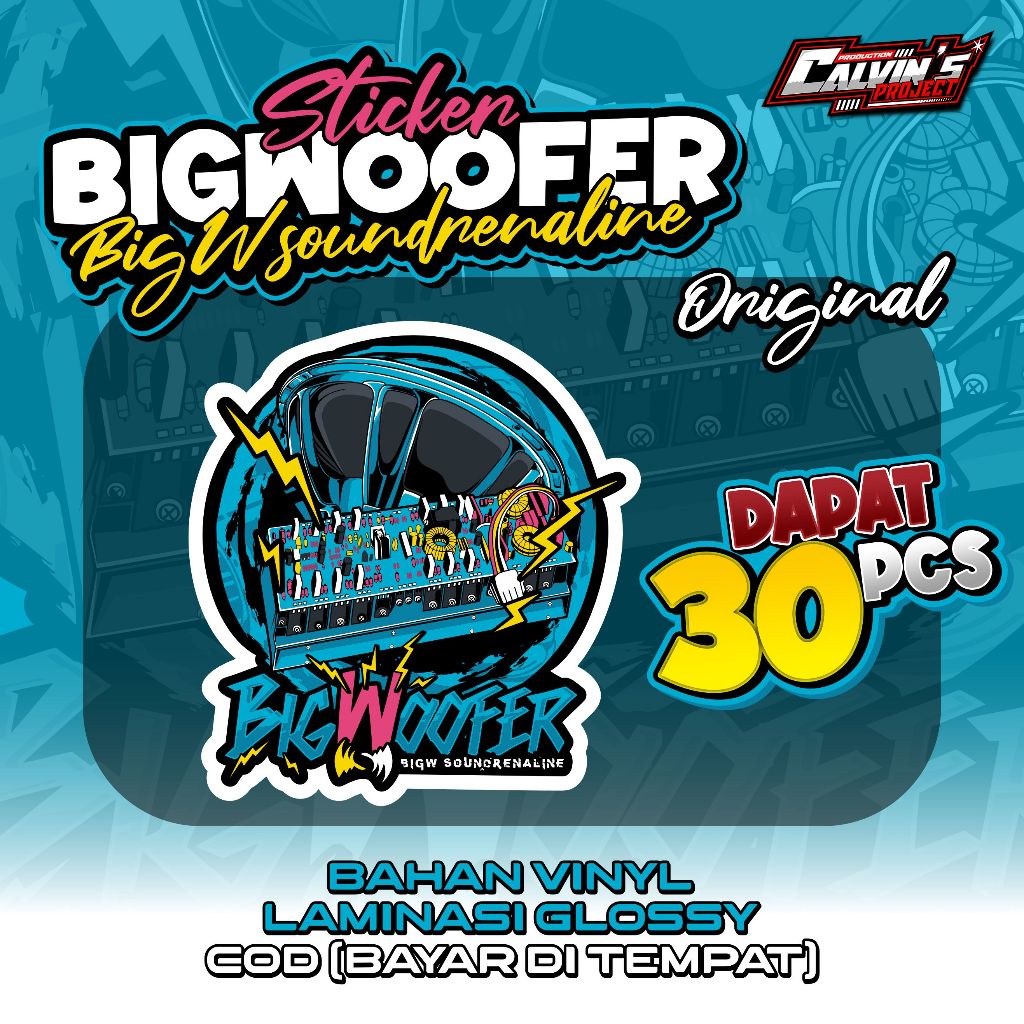 

ORIGINAL STIKER BIGWOOFER BIRU by CALVIN'S PROJECT