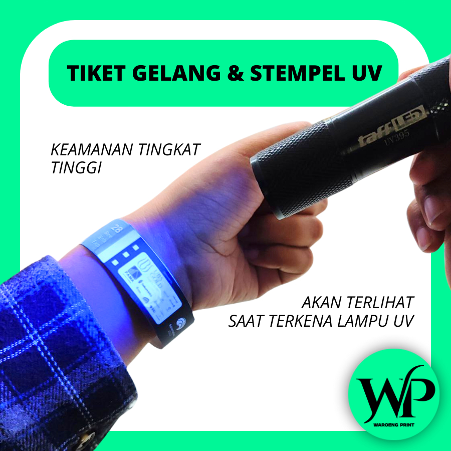 

TIKET GELANG KONSER | EVENT | TIKET GELANG DENGAN STEMPEL UV | WAJIB PESAN STEMPEL UV DULU | WAROENG PRINTING