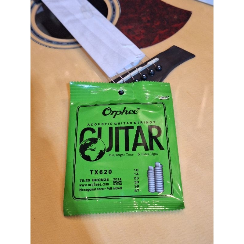 Satu Set Senar Gitar Orphee Acustic 010 dan orphee Elektrik 010