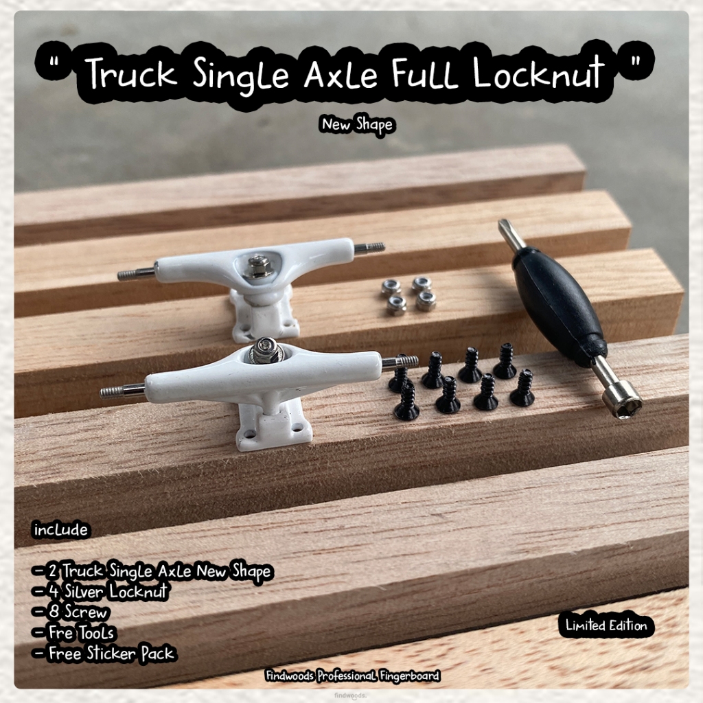 RK Fingerboard Truck Pro Single axle new shape full locknut