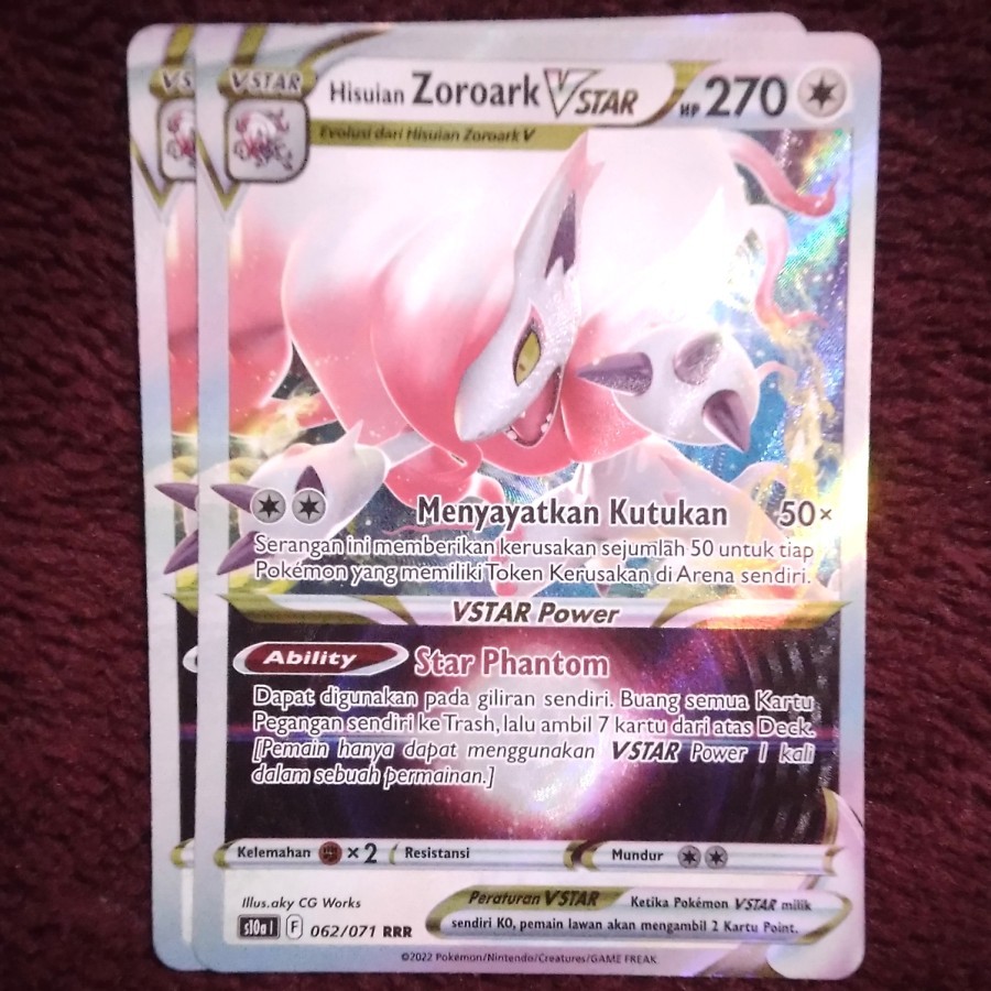Hisuian Zoroark VSTAR v star RRR s10a - Pokemon TCG Indonesia foil