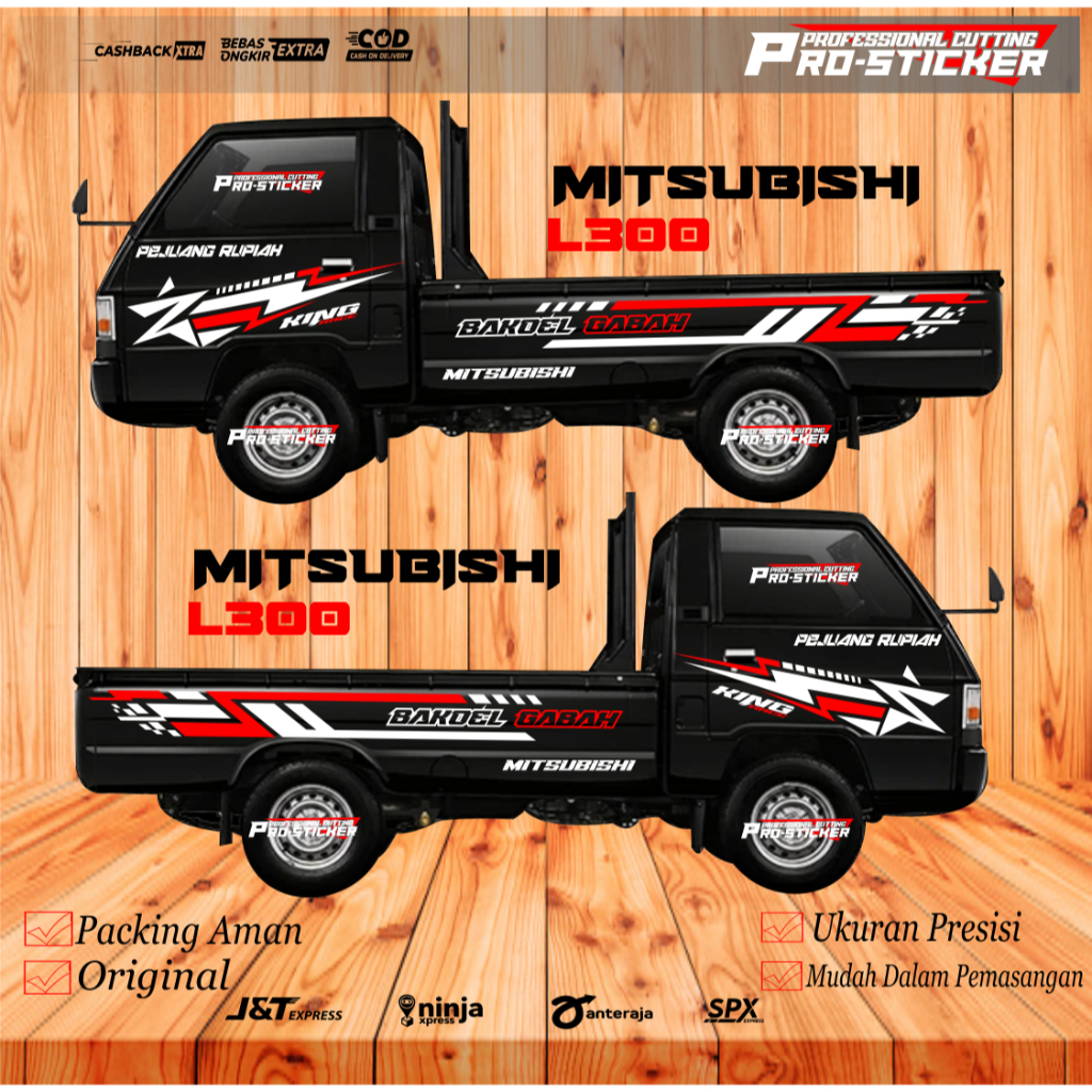 PROMO Cutting Stiker Mobil Pickup L300 Stiker Striping PEJUANG RUPIAH L300 Stiker Mobil T12ss