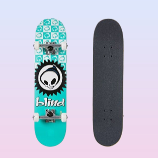 Skateboard Original Blind Checkered For Youth 7.375 / Papan Skateboard Untuk Anak Latihan/Asli USA