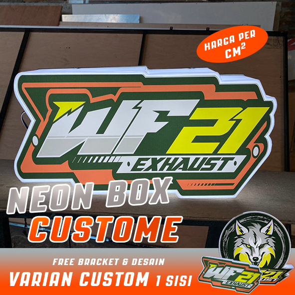 Neon Box Custom Pola mengikuti desain