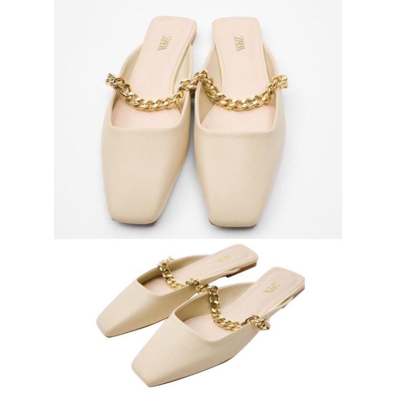Sandal ZARA Mules Chain Flat Shoes