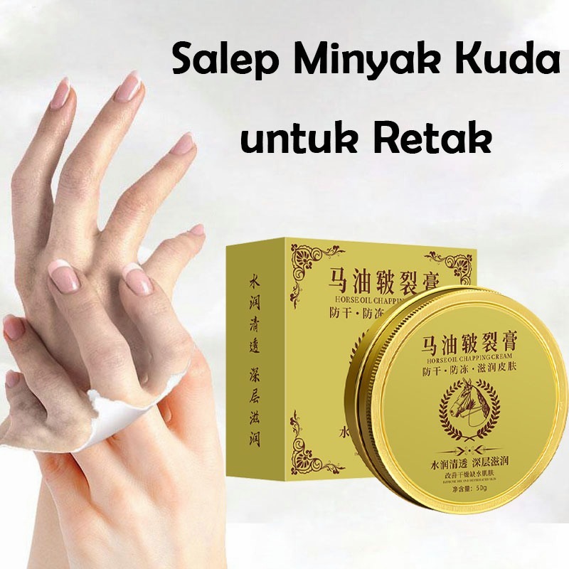 Krim Perbaikan Minyak Kuda Mencegah kulit tangan dan kaki kering pecah-pecah Krim Tangan Pelembap