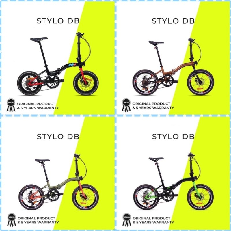 [KID] Sepeda Lipat Folding Bike UNITED Size 16" inch dan 20" inch STYLO DB SPORT SHIMANO CAKRAM VELG