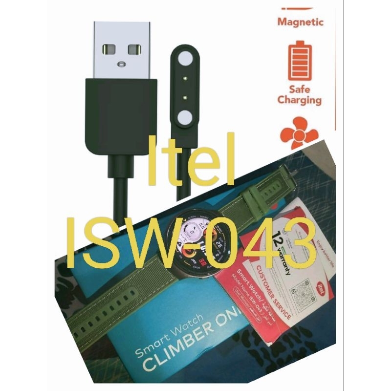 Itel Smartwatch 043 Kabel Charger Smart Watch Itel & quby ISW-011 ISW-021 ISW-043 Magnetic 2 pin qub
