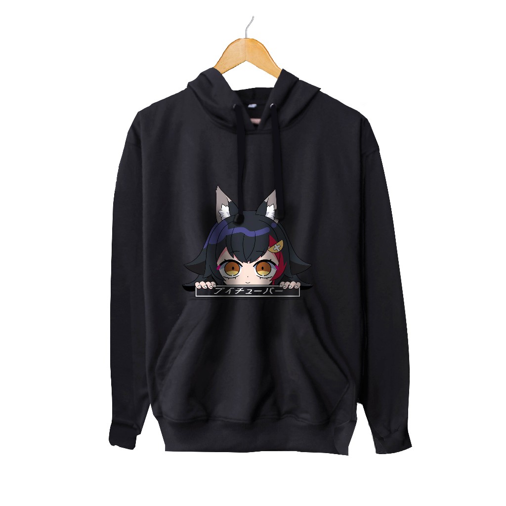 Jaket hoodie jumper infinite vtuberOOKAMI MIO PEEKER ALT-HOLOLIVEmaterial cotton fleece