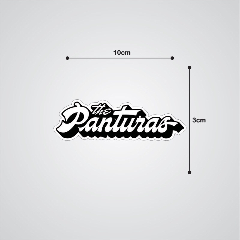 

stiker inide band the PANTURAS surfrock vinyl glossy waterproof