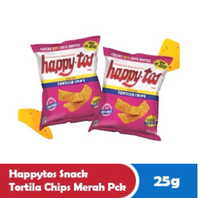 

Happy Ta Tasty Sack Tortila Chips Merah Pack 25g