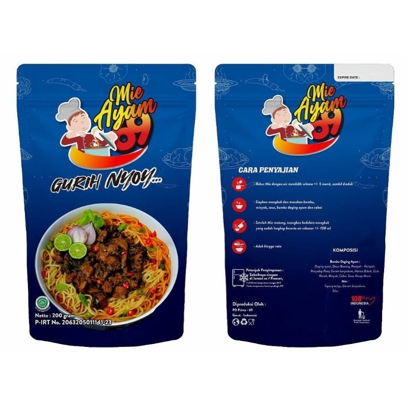 

Mie Ayam Instan 69 Gurih Nyoy 200 Gram