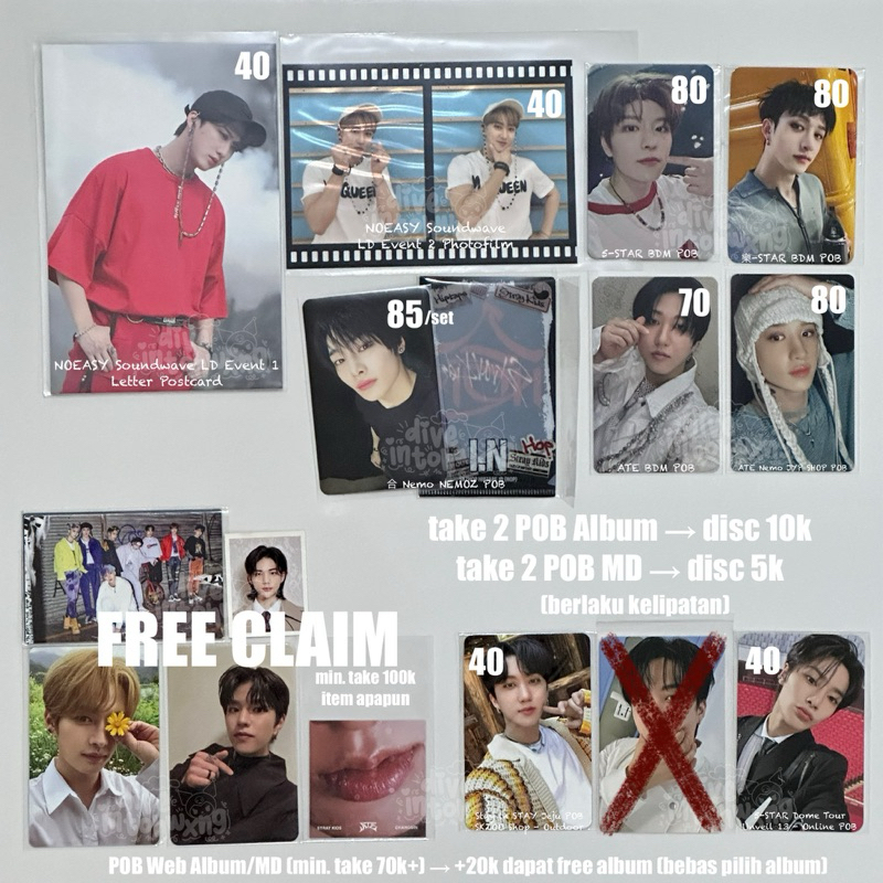 [READY] AAB POB Stray Kids Bang Chan Changbin Seungmin I.N BDM MuKor 5-STAR ROCKSTAR ATE SG22 Pola D