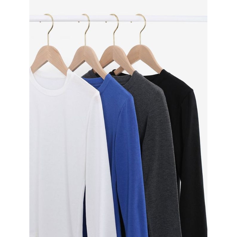 Eenkaa.id Basic oversized wanita pria polos lengan panjang/ Kaos oversize pria / Kaos polos wanita /