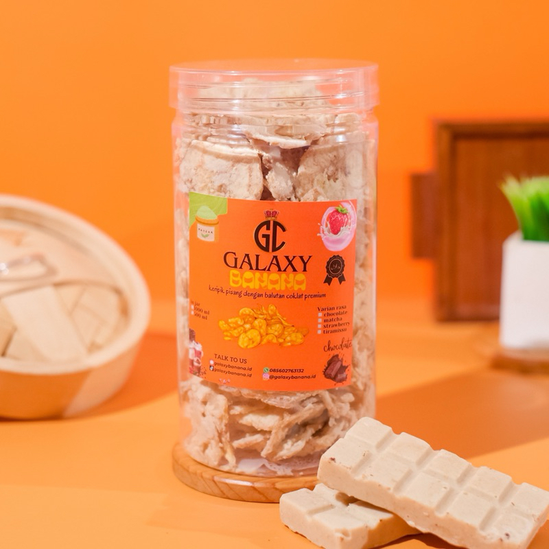 

Pisang Coklat Lumer Premium jar 500ml, Keripik Pisang Rasa , Pisang Topping Premium, Tanpa Minyak