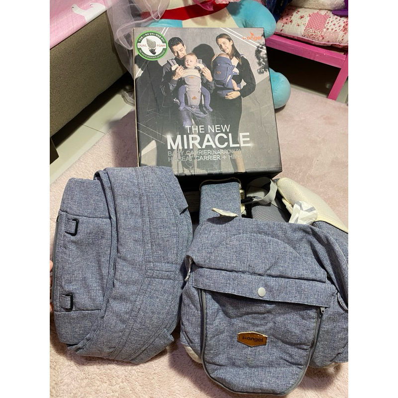 preloved i-angel miracle melange blue /hipseat/baby carrier