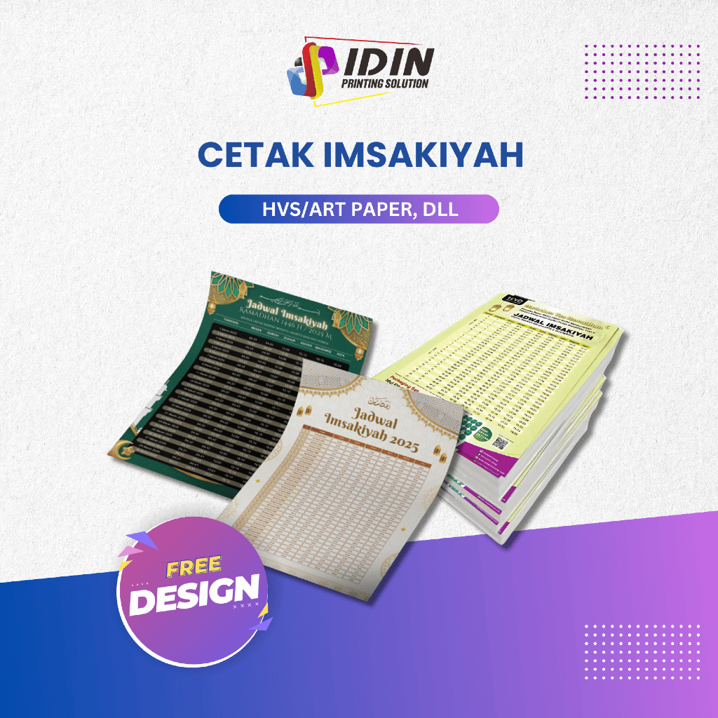 

Cetak Imsakiyah Jadwal Ramadan Harga Per Rim 500 Lembar - Percetakan Idin Printing Solution