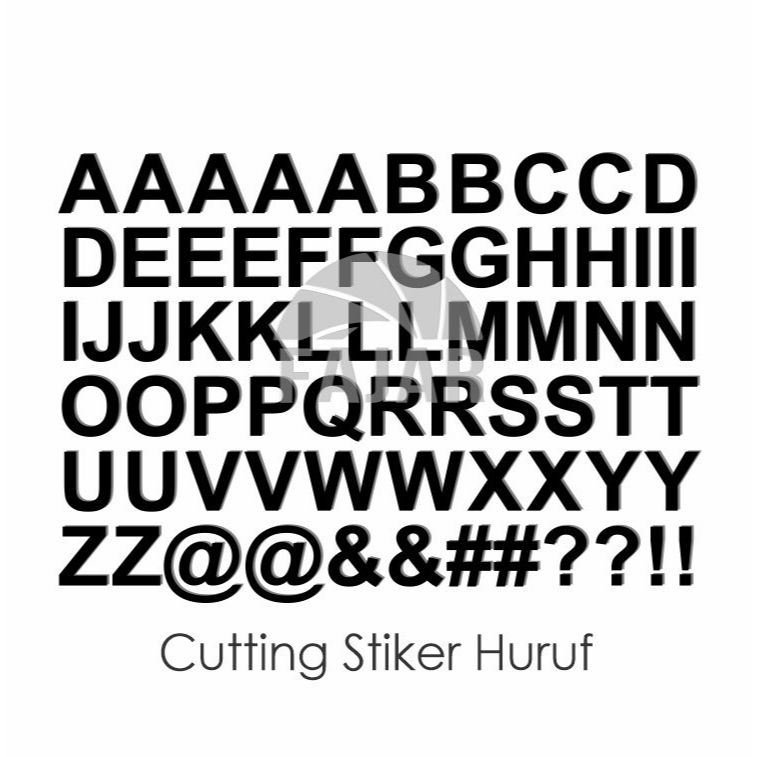 

Cutting Stiker Huruf Non Reflective Banyak Pilihan Warnanya