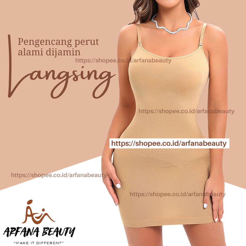 Korset Pelangsing Pengecil Perut Bucit Body Shaper SLIP DRESS Pengencang Payudara Pengangkat Bokong 