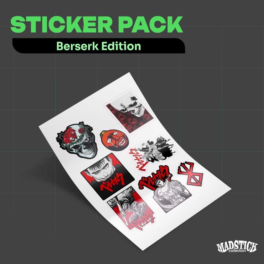 

STICKER PACK BERSERK / STICKER ANIME / STICKER AESTHETIC / STIKER HP