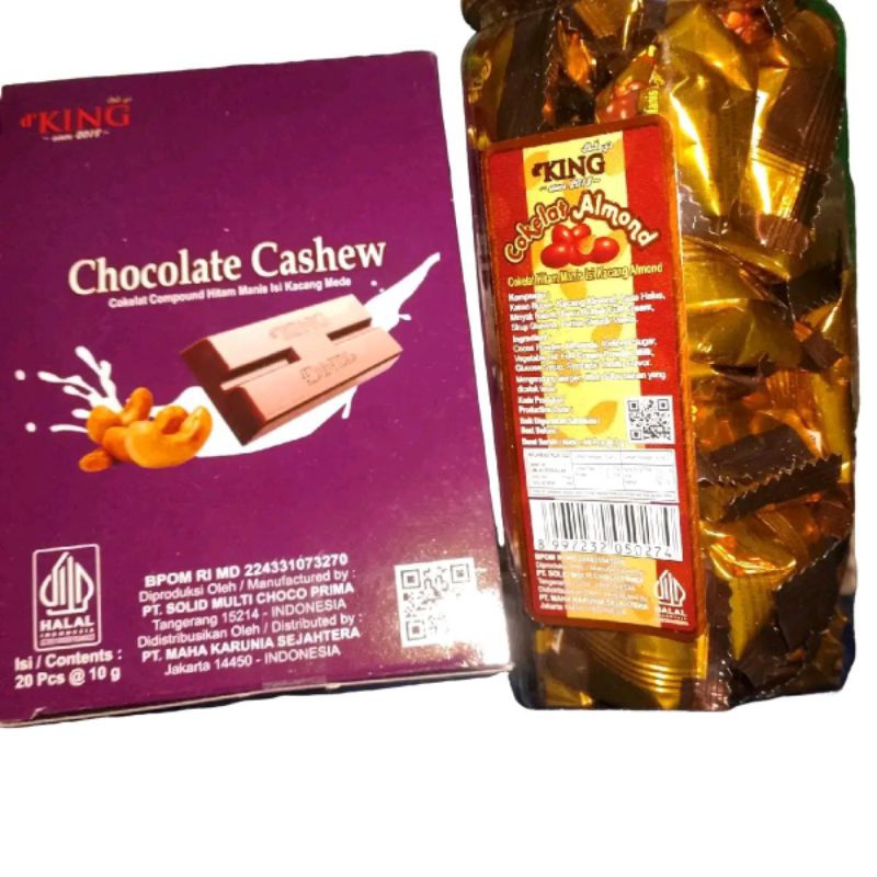 

BUNDLING 1TOPLES D'KING COKELAT ALMOND DAN 1PACK COKELAT CASHWEY ENAK MURAH BANGEETTT