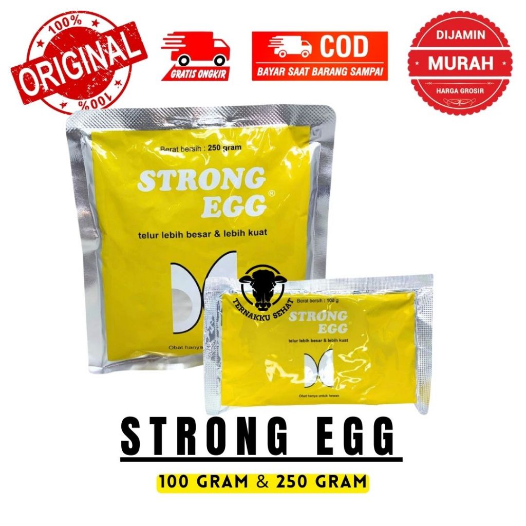 STRONG EGG 100 gram & STRONG EGG 250 gram - MEDION - Vitamin Peningkat Berat Telur MasaProduksiTelur
