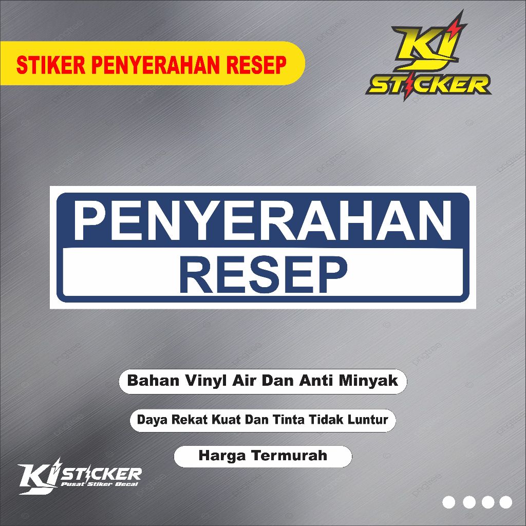 

Promo Stiker Penyerahan Resep / Stiker Obat / Stiker Apotek / Stiker Klinik / Stiker Puskesmas