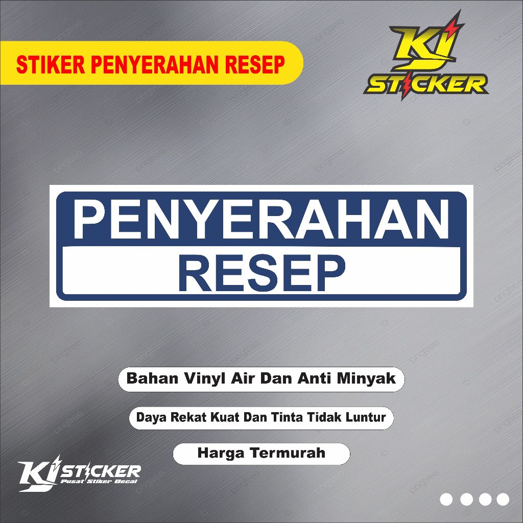 

KJ STIKER Promo Stiker Penyerahan Resep / Stiker Obat / Stiker Apotek / Stiker Klinik / Stiker Puskesmas