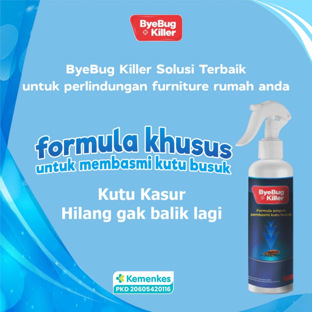 Byebug - Pembasmi Kutu Kasur / Kutu Busuk / Tungau Sofa Bahan Alami Siap Pakai