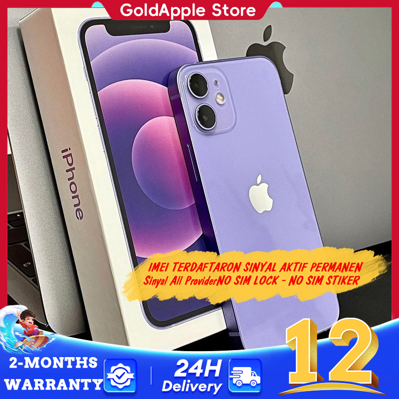 BC iPhone 12 /iPhone 12 Mini 64GB丨128GB丨256GB IMEI Terdaftar Beacukai Sinyal Permanen丨Second Origina