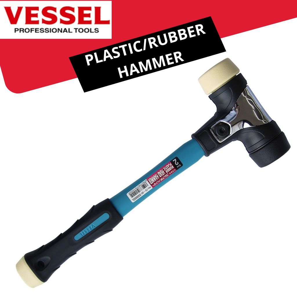 VESSEL Palu Karet Kombinasi Plastic/Rubber Sleeves Hammer No.72 Palu Lantai Keramik Granit Bangunan