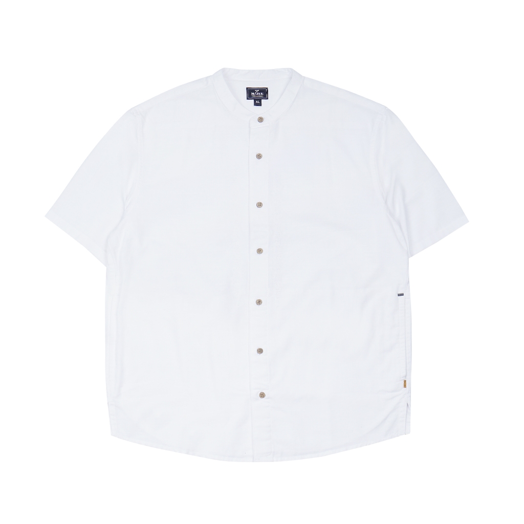 Baju Koko Original MGEE - Baju Koko Lengan Pendek Pria Original MGEE Alfero CKPR 101 White