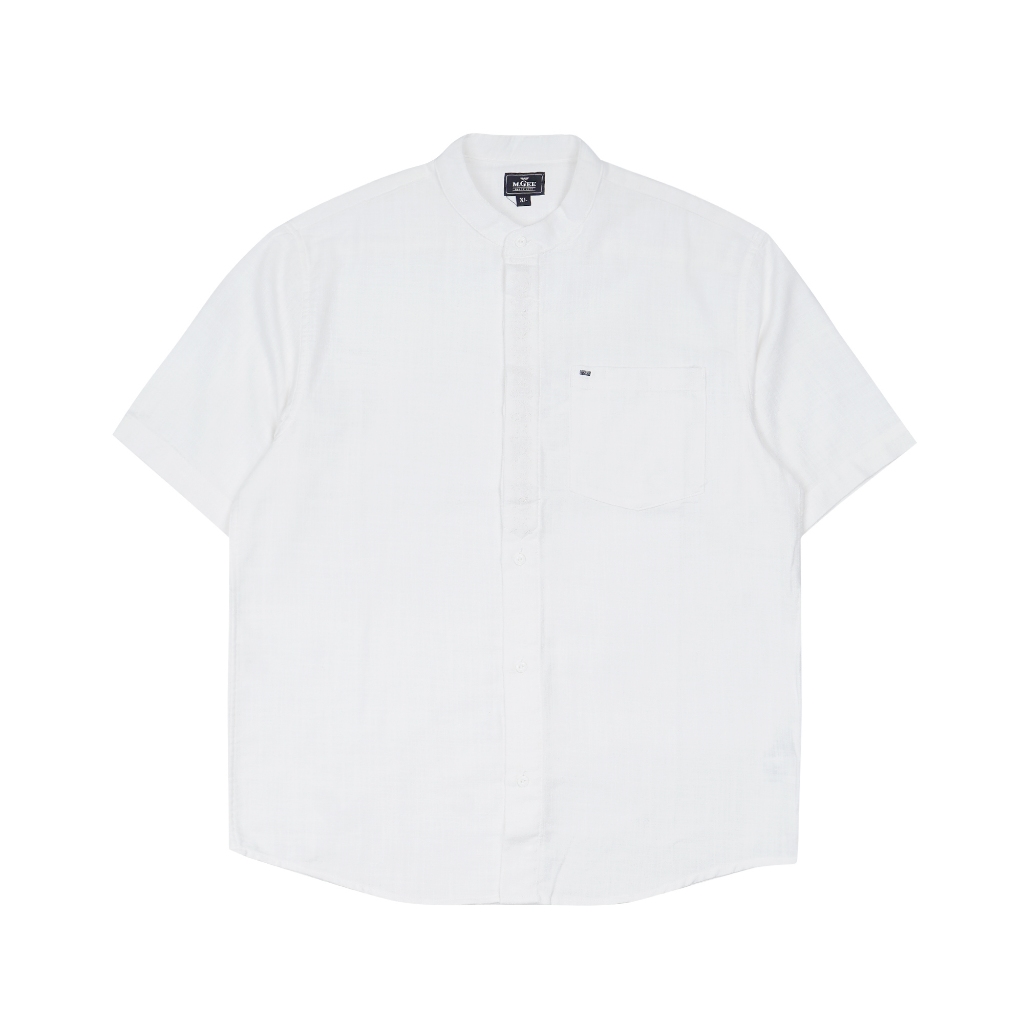 Baju Koko Original MGEE - Baju Koko Lengan Pendek Pria Original MGEE Alfero CKPR 100 White