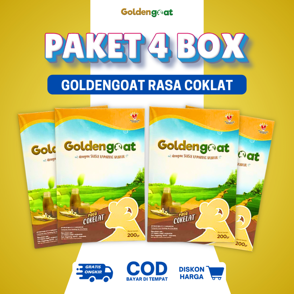 

GOLDENGOAT RASA COKLAT PAKET 4 BOX