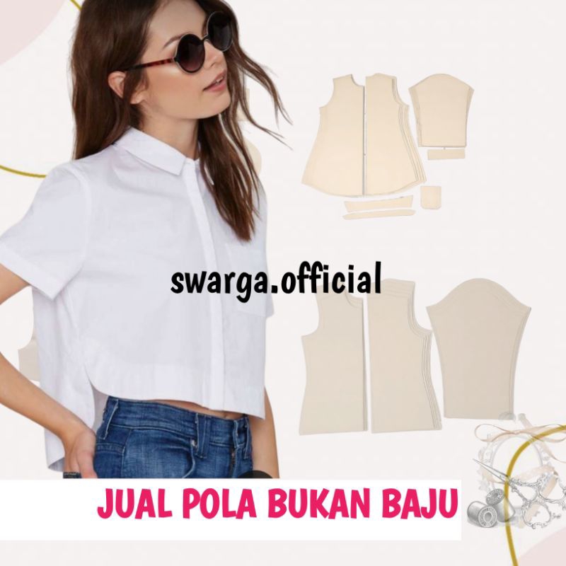 Swarga Official Jual Pola Baju Kemeja Crop