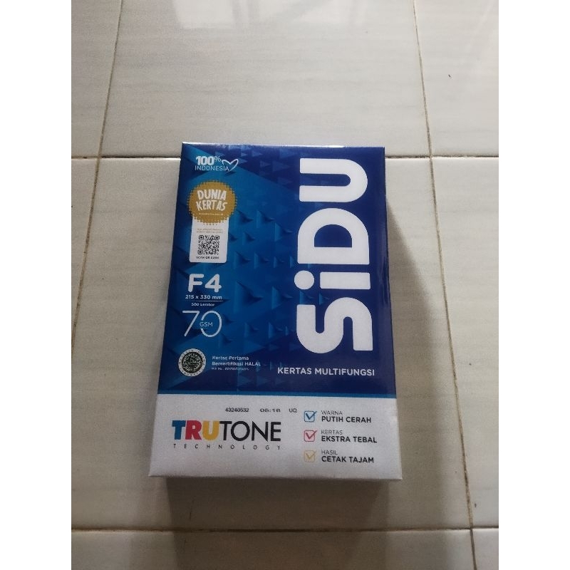 

kertas print fotocopy hvs f4 70gsm sidu sinar dunia 1 rim