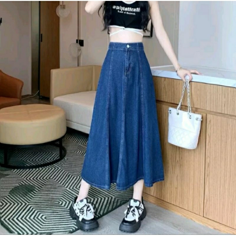 Rok korea style//Rok jeans wanita