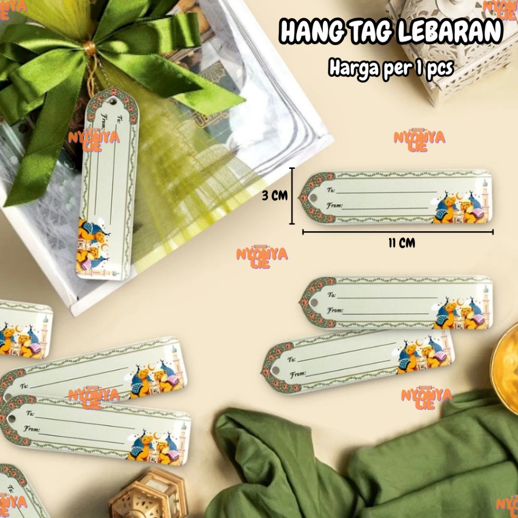 

TIK06 Hang Tag Label Karton Lebaran Eid Mubarak Idul Fitri Hampers Gift Card Nyonya Lie