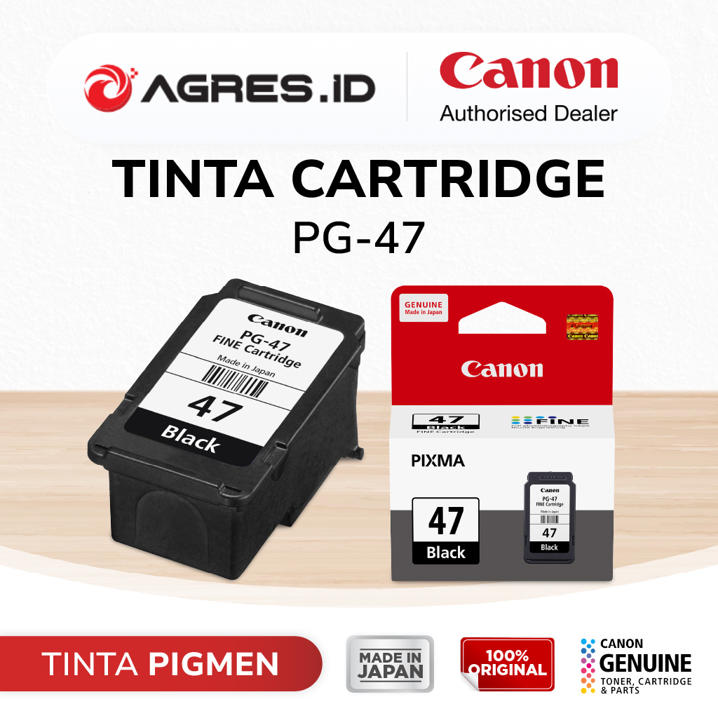 Tinta Original Canon 47 Black PG47 - Tinta Canon E410 E470 E3170 E470 E4570 - Tinta Cartridge Katrid