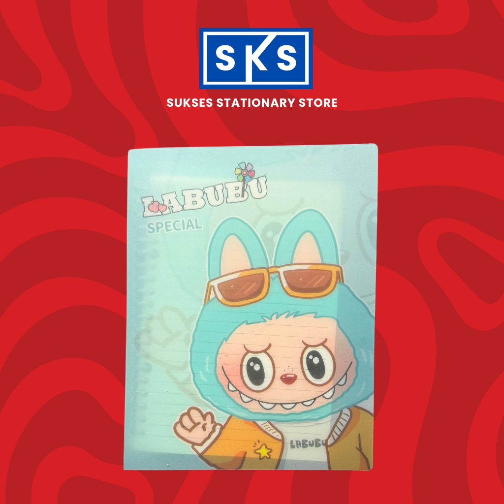 

Binder Note Fancy A5 Labubu Buku Ring Map Binder Ring Note
