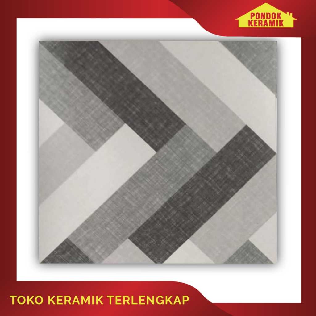 Granit Lantai MGM Motif Geometris Coklat 60x60 SS 050 Grey