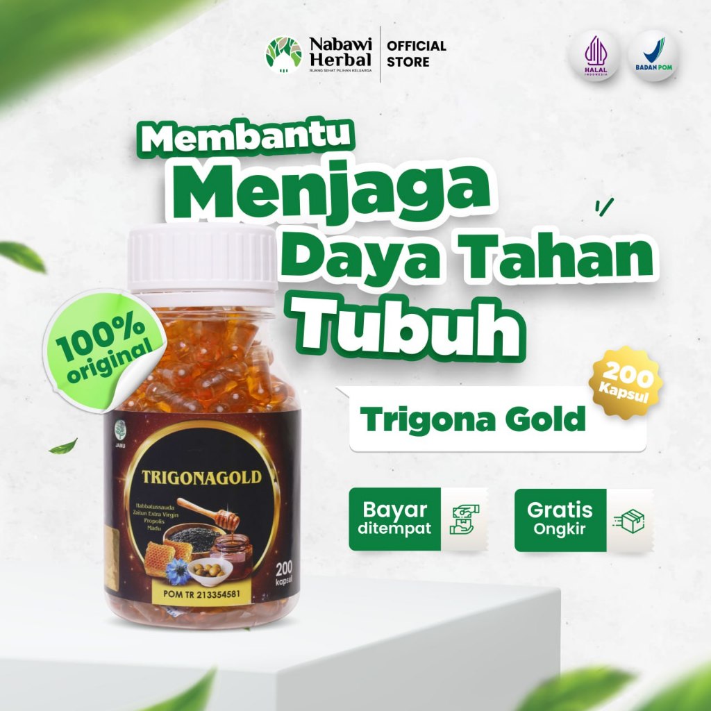 

F_daybose - Trigona Gold Habbatussauda Extra Propolis Plus Zaitun & Madu Isi 200 Kapsul