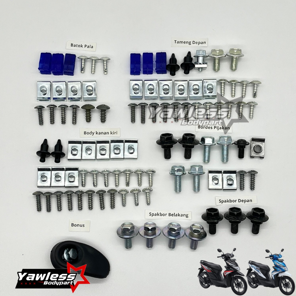 Baut body beat esp / baut body honda beat eco 2016 - 2019